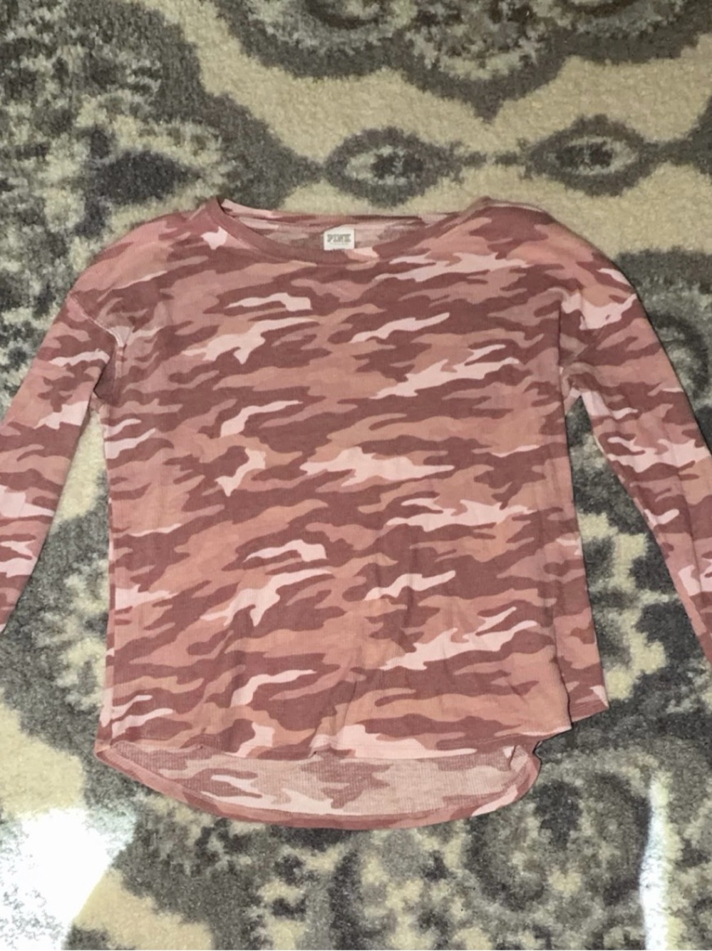 PINK Victoria's Secret Pink Camo Long-Sleeve Tee